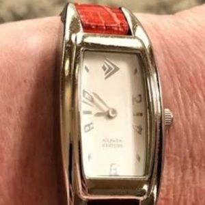 Silpada Red Leather watch